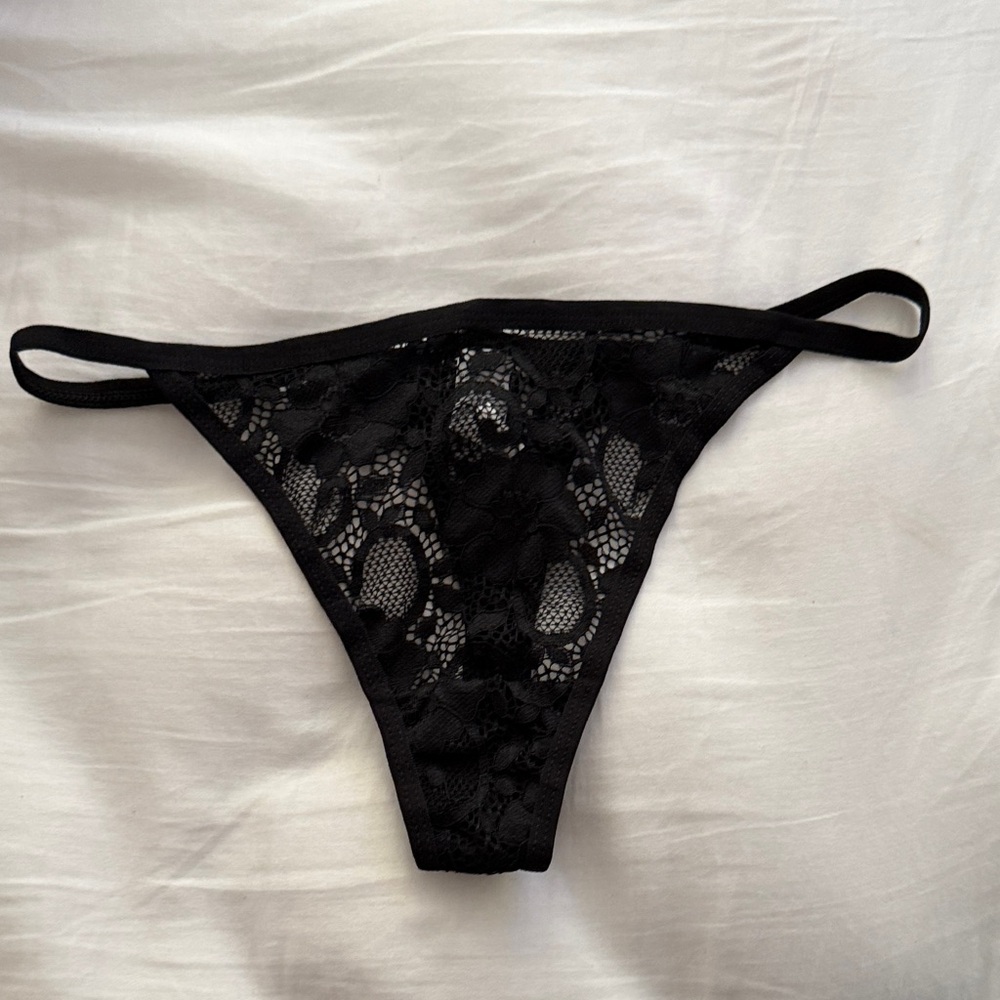 Black Lace Thong